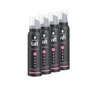 Schwarzkopf Taft Power Cashmere - Espuma fijadora (4 x 150 ml), grado de sujeción 5, espuma para cabello seco y dañado, mousse para el cabello con suavidad cachemira, fórmula vegana