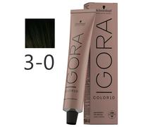 Schwarzkopf Professional IGORA COLOR10 Permanent Color Creme 3-0 Tubo marrón oscuro 60 ml