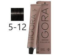 Schwarzkopf - Tinte Igora Color10 5-12 Castaño Claro Ceniza Humo 60 ml