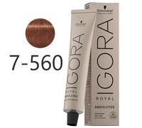 Schwarzkopf - Tinte Igora Royal Absolutes 7-560 Rubio Medio Dorado Marrón Natural 60 ml