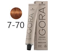 Schwarzkopf IGORA Absoluto 7-70 Rubio Medio Cobre Natural Tubo 60 ml