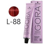 Schwarzkopf Professional IGORA ROYAL FASHION LIGHTS Permanent Color Creme L-88 Tubo rojo 60 ml