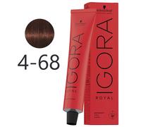 Schwarzkopf - Tinte Permanente Igora Royal 4-68 Castaño Medio Marrón Rojo 60 ml