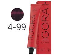 Schwarzkopf - Tinte Permanente Igora Royal 4-99 Castaño Medio Violeta Intenso 60 ml