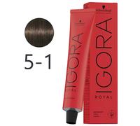 Schwarzkopf - Tinte Permanente Igora Royal 5-1 Castaño Claro Ceniza 60 ml