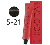 Schwarzkopf - Tinte Permanente Igora Royal 5-21 Castaño Claro Humo Ceniza 60 ml