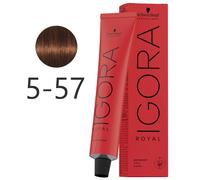 Schwarzkopf - Tinte Permanente Igora Royal 5-57 Castaño Claro Dorado Cobrizo 60 ml