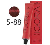 Schwarzkopf - Tinte Permanente Igora Royal 5-88 Castaño Claro Rojo Intenso 60 ml