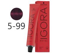 Schwarzkopf - Tinte Permanente Igora Royal 5-99 Castaño Claro Violeta Intenso 60 ml