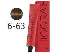 Schwarzkopf - Tinte Permanente Igora Royal 6-63 Rubio Oscuro Marrón Mate 60 ml