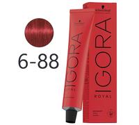 Schwarzkopf Professional IGORA ROYAL Permanent Color Creme 6-88 Rubio Oscuro Rojo Extra Tubo 60 ml