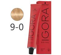 Schwarzkopf - Tinte Permanente Igora Royal 9-0 Rubio Muy Claro Natural 60 ml