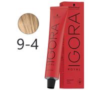 Schwarzkopf - Tinte Permanente Igora Royal 9-4 Rubio Muy Claro Beige 60 ml
