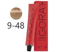 Schwarzkopf - Tinte Permanente Igora Royal 9-48 Rubio Muy Claro Beige Rojo 60 ml