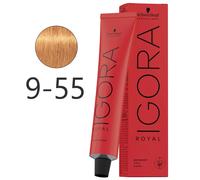 Schwarzkopf - Tinte Permanente Igora Royal 9-55 Rubio Muy Claro Dorado Intenso 60 ml
