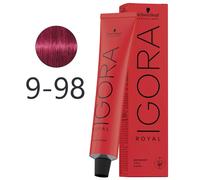 Schwarzkopf Igora Royal Reds 60 ml 9-98 Extra Light Blonde Violet Red 9-98 Extra Light Blonde Violet Red