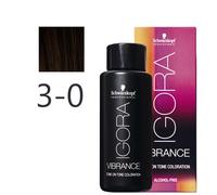 Schwarzkopf - Tonalizador Igora Vibrance 3-0 Castaño Oscuro Natural 60 ml