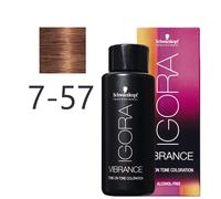 Schwarzkopf - Tonalizador Igora Vibrance 7-57 Rubio Medio Dorado Cobrizo 60 ml