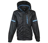 Schwarzwolf outdoor Chaqueta para hombre, cortavientos, chaqueta de lluvia, material de concha, columna de agua de 30.000 mm, transpirabilidad 6.500 MVP, resistente al viento, capucha extraíble,