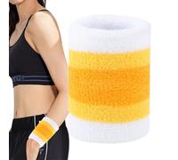 Schweißbänder für das Handgelenk - Feuchtigkeitsableitende Sport-Armbänder aus saugfähiger Baumwolle, elastische Stützbänder für Tennis, Basketball, Fitnessstudio, Radfahren, Training, Sport u