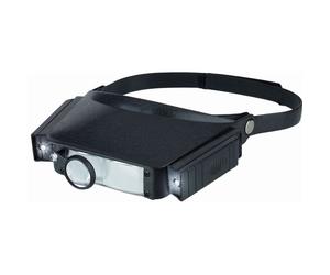 Schweizer Lupa de cinta para la cabeza 2x, 3x, 4x, 5x, con iluminación