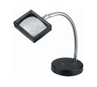 Schweizer Lupa de mesa de trabajo Base de mesa de plástico, 3x/100x75 mm, esférica