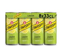 Schweppes Limón, Bebida Refrescante - 330 ml (Paquete de 8) - 2640 Mililitro