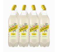 Schweppes Tónica Limón, Bebida Refrescante Baja en Calorías - Botella PET, Pack 12 x 1 L