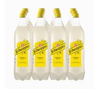 Schweppes Tónica Original, Bebida Refrescante - Botella PET 1L - Pack de 12