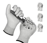 Schwer 3 pares ANSI A6 Guantes Anticorte CR7120 Guantes Anticortes Trabajo, pantalla táctil, para hombres y mujeres utilizados para el trabajo de madera, construcción, reparación de coches, S