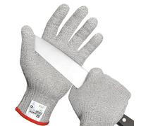 Schwer Guantes de protección al corte NIVEL A9/F, máxima protección al corte según las normas más estrictas de EE.UU. y Europa, sin PFAS, para cortar carne, pelar ostras(gris,S)