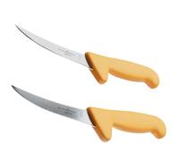 Schwertkrone Cuchillo de carnicero - Set Solingen Alemania Equipamiento de carnicero Cuchillo deshuesador Cuchillo de carnicero de vacuno/Cuchilla pulida 2 piezas
