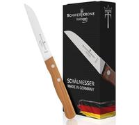 Schwertkrone cuchillo para fruta y verdura madera de olivo pelador - Cuchillo Mondador, Acero Inoxidable