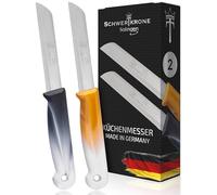 Schwertkrone® Cuchillo pelador de tomate con filo ondulado, fabricado en Solingen, Alemania, cuchillo de cocina pequeño y afilado, cuchillo multiusos (hoja: 8,5 cm)