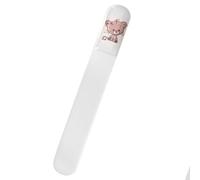 SCHWERTKRONE® Lima de uñas para bebé de cristal bohemio, suave y higiénica, grano fino por ambos lados, gel 3D, diseño de gato