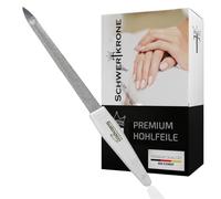 Schwertkrone Lima hueca SCHWERTKRONE Lima de uñas curva Solingen para manicura y pedicura 17,5 cm Fabricada en Alemania