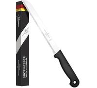 Schwertkrone Solingen - Cuchillo de pan con filo ondulado (acero inoxidable, hoja de 19 cm, apto para lavavajillas, fabricado en Alemania)