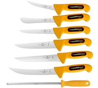 Schwertkrone Solingen - Cuchillos de carnicero profesional Made in Germany - Cuchillo de carnicero, cuchillo de deshuesar, cuchillo de carnicero, rifle de afilar