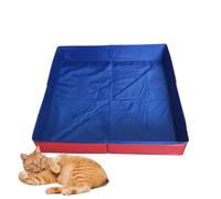 Schwimmbecken - Klappbares PVC Planschbecken | Aufblasfrei Rutschfest | Hund Welpen Plantschwanne für Haus Garten Freiluft Sommer Badespaß