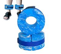 Schwimmmanschetten 2er Set EVA Armringe für Kinder & Erwachsene Schwimmflügel Verstellbar für Wassergymnastik Training Pool Zubehör Blau und Weiß