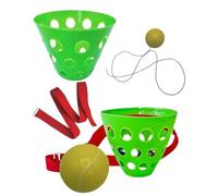 Schwingballspiel 2er Set Mit Verstellbarem Hüftgurt - Lustiges Party- & Bewegungsspiel Für Kinder & Erwachsene | Dynamisches Training & Familienspaß, in- & Outdoor Actionspiel Aus ABS, 15x11x15cm