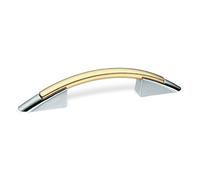 Schwinn 22088 - Asa para Mueble, asa, zamak, Distancia Entre Ejes: 96 mm, Oro Brillante