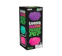Schylling NeeDoh Teenie Funky Pups - Juguete sensorial para ansiedad - 3 mini globos geniales en varios colores - Edades de 3 a adultos (paquete de 1)