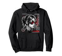 Sci Fi Citygirl Cyberpunk Headshot Sideprofile Sudadera con Capucha