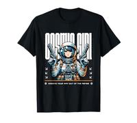 Sci Fi Cosmic Girl Groove tu Camino Fuera del Abismo Camiseta