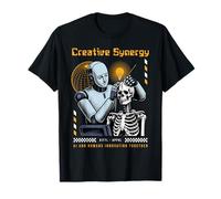 Sci Fi Creative Synergy AI Humanos innovando Juntos Camiseta