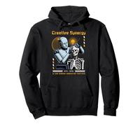 Sci Fi Creative Synergy AI Humanos innovando Juntos Sudadera con Capucha