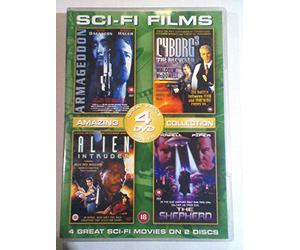 SCI - FI Films - 4 Features over 2 DVD's - Armageddon - Cyborg 3 - Alien Intruder - The Shepherd