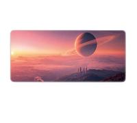Sci-fi Starry Sky Large Gaming Mouse Pad & Extended XXL(900 x 400 x 3mm) Keyboard Mouse Mat with Non-Slip Rubber Base for Office & Home