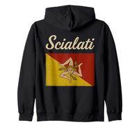 Scialati Sicilia Bandera divertida jerga siciliana para relajarse Sudadera con Capucha